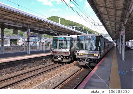 JR西日本 223系2500番台R52編成+223系6000番台 混結 湖西線 B普通 近江舞子行 JR西日本 223系2500番台R52編成+223系6000番台 混結 湖西線 B普通 近江舞子行 106288350