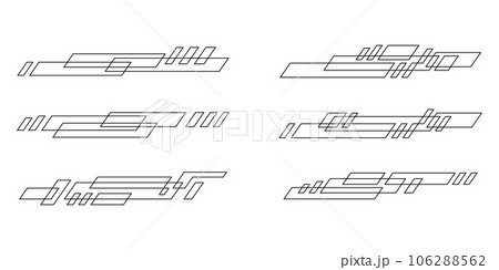 hi technology digital graphic bar lined geometric set vector illustration 106288562