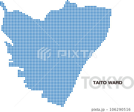 東京都台東区のドット地図 106290516