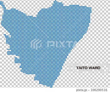 東京都台東区のドット地図 106290516