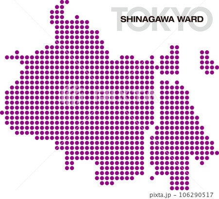 東京都品川区のドット地図 106290517