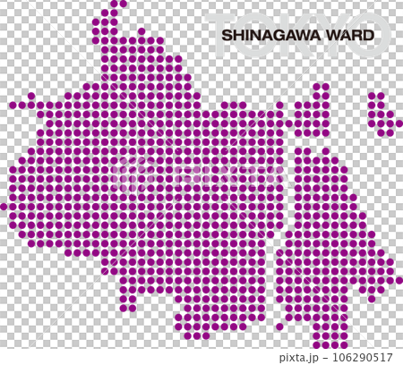 東京都品川区のドット地図 106290517
