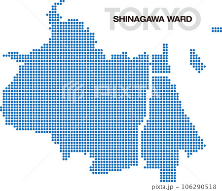 東京都品川区のドット地図 106290518