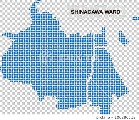 東京都品川区のドット地図 106290518