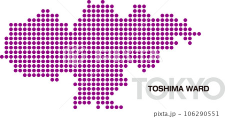 東京都豊島区のドット地図 106290551