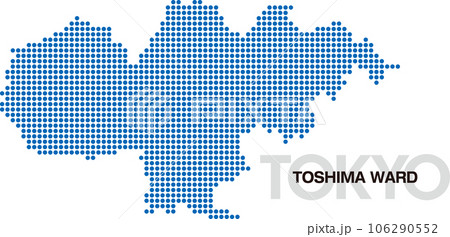 東京都豊島区のドット地図 東京都豊島区のドット地図 106290552