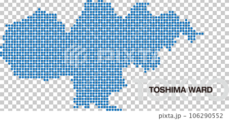 東京都豊島区のドット地図 東京都豊島区のドット地図 106290552