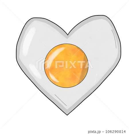 heart shaped egg in heart shape 106290814