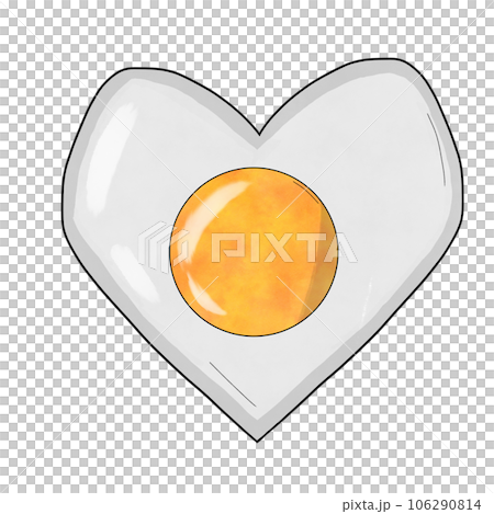 heart shaped egg in heart shape 106290814