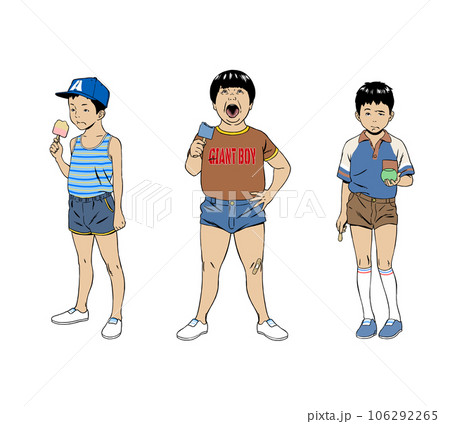 昭和の男の子(夏)01のイラスト素材 [106292265] - PIXTA