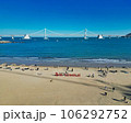 Aerial view of gwangalli beach and gwangandaegyo bridge, Busan, South Korea, Asia. 106292752