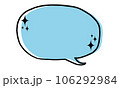 シンプルな可愛い吹き出し 106292984
