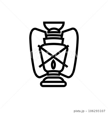 Camping lantern icon vector camp lamp lamp icon