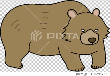 手寫風格寬鬆可愛簡約棕熊散步 106293756