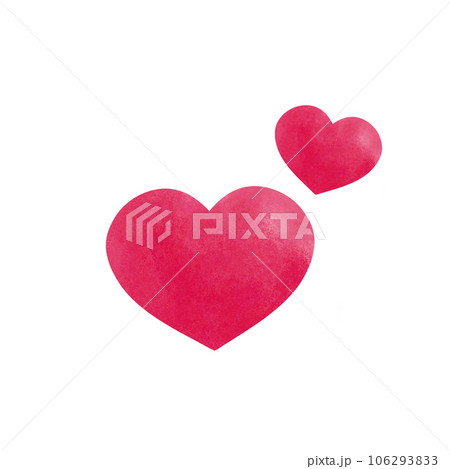 watercolor heart on white background 106293833