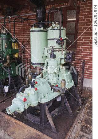 Old ship engine in museum in Denmark Old ship engine in museum in Denmark 106293974