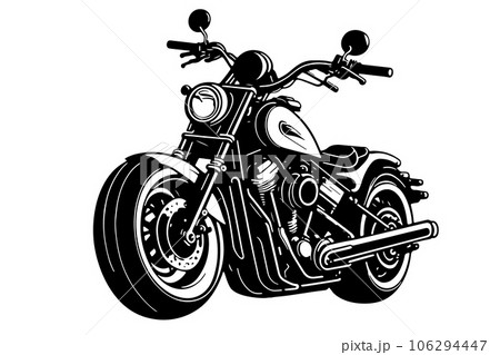 Classic motorbike silhouette Royalty Free Vector Image