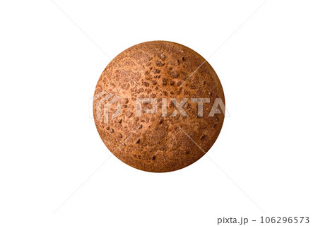 Fresh crispy brown bread with sesame seeds and spices Fresh crispy brown bread with sesame seeds and spices 106296573