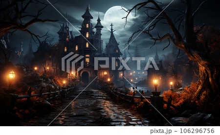 Castle of horrors for the traditional Halloween party Castle of horrors for the traditional Halloween party 106296756