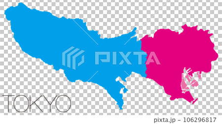 Map of Tokyo 23 wards area and Tama area Map of Tokyo 23 wards area and Tama area 106296817