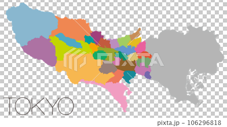 Map of Tokyo Tama area division 106296818