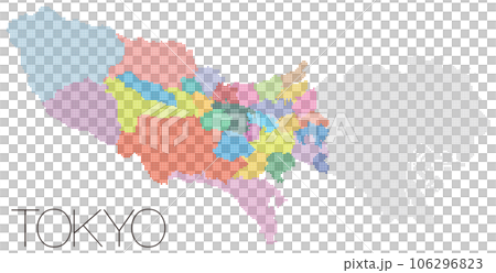 Dot map of Tokyo Tama area division 106296823