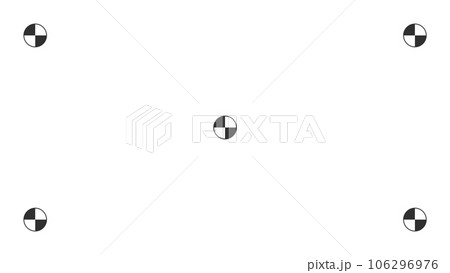 四隅と中央にトラックポイントのあるモーショントラッキング用の背景素材 - png・16:9 四隅と中央にトラックポイントのあるモーショントラッキング用の背景素材 - png・16:9 106296976