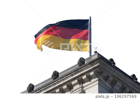 the german flag waving the german flag waving 106297569