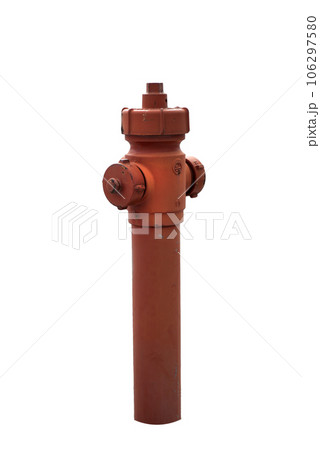 a red road hydrant isolated 106297580