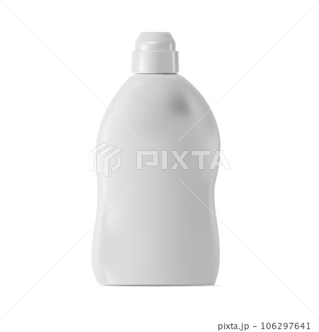 Realistic Detailed 3d Plastic Bottle Cleaning Liquid Detergent or Soap Empty Template Mockup Isolated on a White Background. Vector illustration 106297641