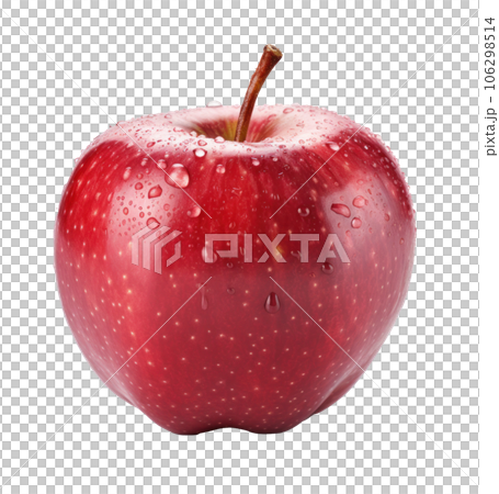 Red ripe apple isolated - Stock Illustration [106298514] - PIXTA