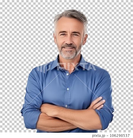 Business man in blue shirt isolated 106298537
