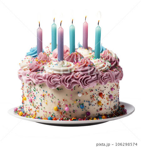 Birthday cake isolated Birthday cake isolated 106298574