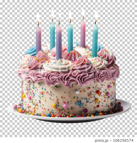 Birthday cake isolated Birthday cake isolated 106298574