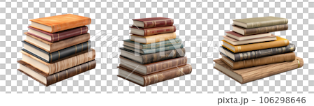 Stack of book isolated 106298646