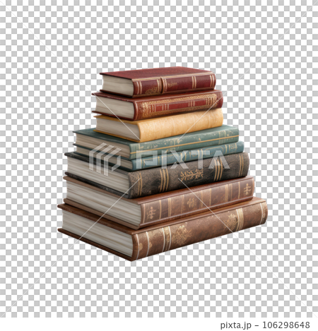 Stack of book isolated Stack of book isolated 106298648