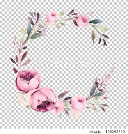 Elegant watercolor frame isolated 106298820