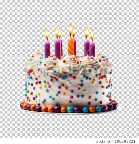 Birthday cake isolated 106298821