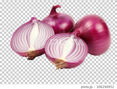 Red ripe onion isolated Red ripe onion isolated 106298952