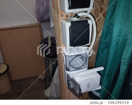 Connecting electricity to power outlets Connecting electricity to power outlets 106299319