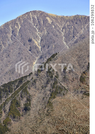 丹沢の鍋割山より望む蛭ヶ岳 106299832