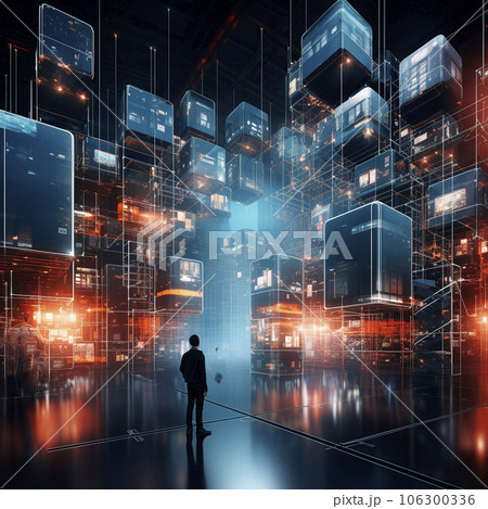 High-tech warehouse of the future 106300336