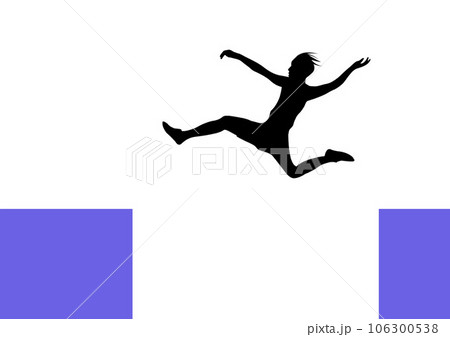 幅跳びをする男性イラスト 幅跳びをする男性イラスト 106300538