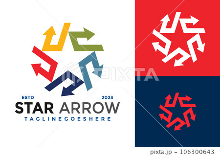 Star Arrow logo design vector symbol icon illustration 106300643