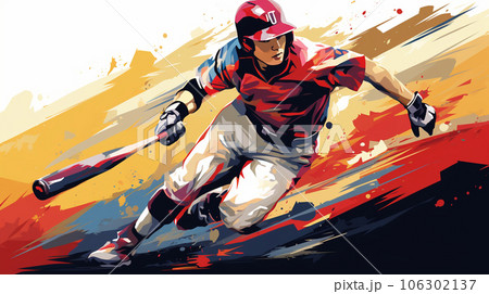 野球選手の打撃の瞬間