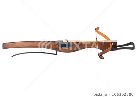 vintage crossbow isolated on white 106302380