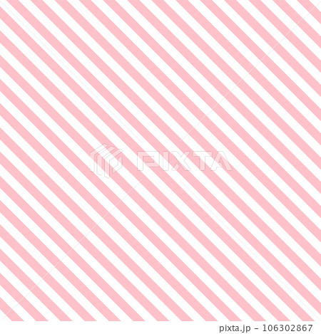 ピンク色と白の斜めストライプの背景 - シンプルでおしゃれなバナー - 正方形 106302867