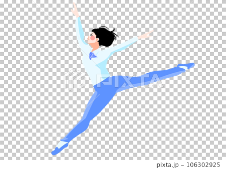 ジャンプする女子高生 106302925