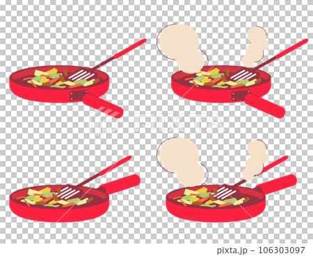 Stir-Fried Vegetables Cooking Frying Pan Set Stir-Fried Vegetables Cooking Frying Pan Set 106303097