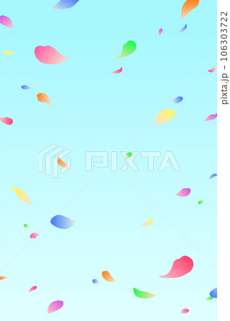 背景素材_花吹雪_カラフル 背景素材_花吹雪_カラフル 106303722